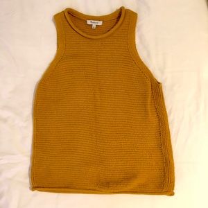 Madewell mustard sweater tank